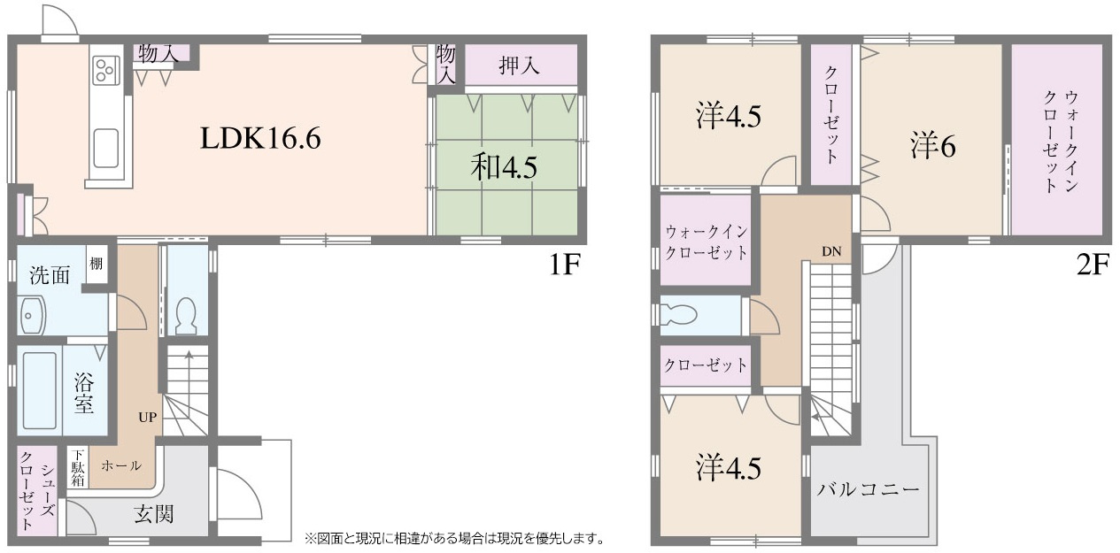 収納充実・水回り集約・玄関スペースゆったり・玄関ドアタッチキー・東向き