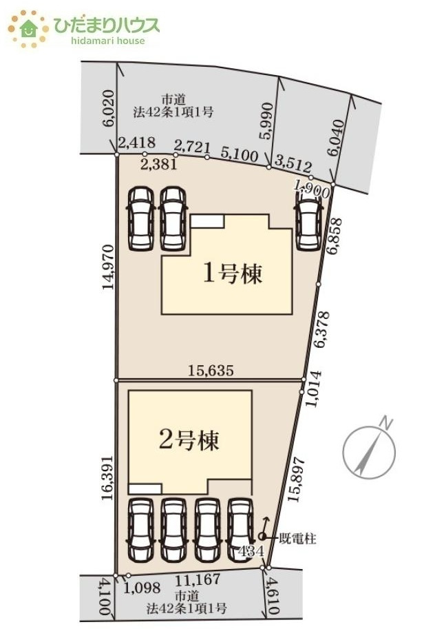 時間がない時もらくらくと車の出し入れができる並列駐車場を完備！！　（1号棟）