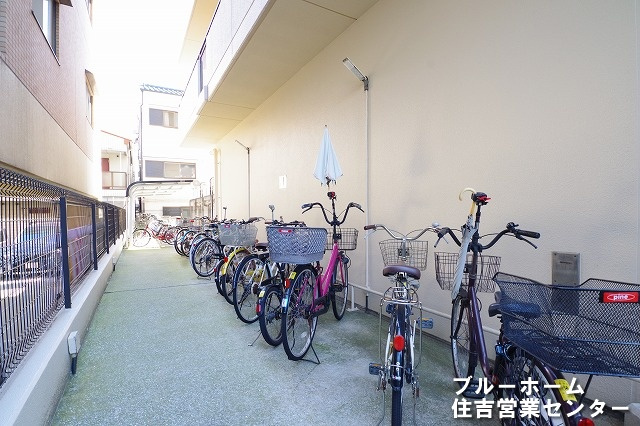 駐輪場です！