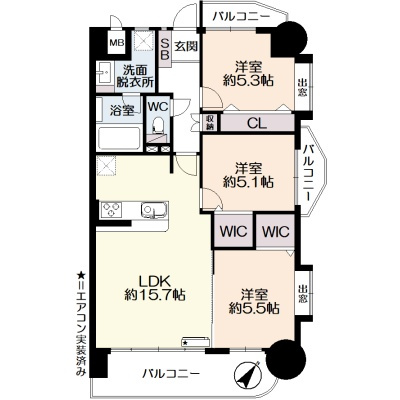 間取図　※現況を優先とします