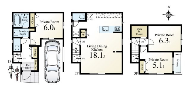―建物参考プランございます―　建物面積89.64？　3階建　3LDK　建物参考価格2600万円　■土地ご購入の際のご参考にお役立てください　■建物プランの作成・ご相談・ハウスメーカーのご紹介も可能です