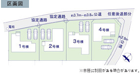 敷地広々、地盤調査済みで安心。駐車や生活動線も快適です。