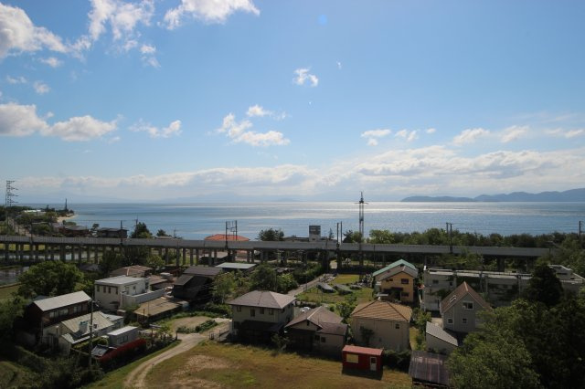 琵琶湖パノラマ眺望、撮影時は曇り空でした