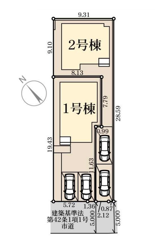 区画図です。2号棟