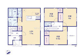 春日部市西金野井第48　新築一戸建ての外観