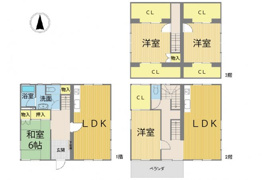 東広島市西条町田口　中古一戸建ての間取り