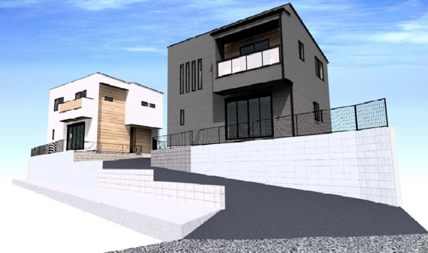 【石崎三丁目の外観パース】