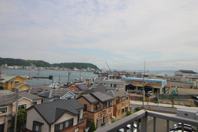 フェリーの出入りする久里浜港を一望！