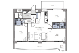 ダイアパレス大名ガーデン 仲介手数料無料 の間取り