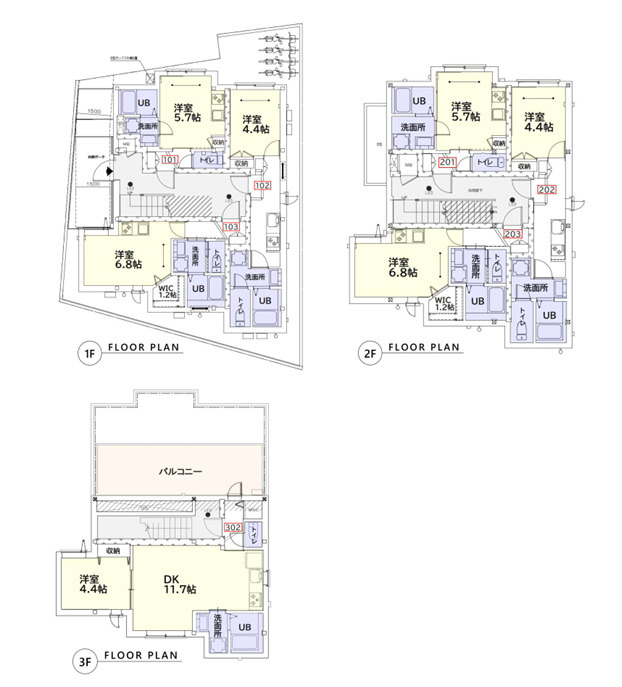 アパートプラン/建物参考価格11、600万円/鉄骨造3階建