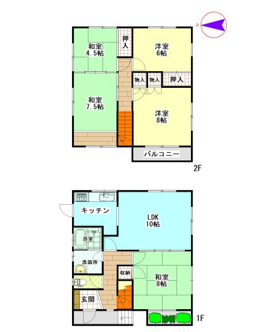 【高山市石浦町の中古戸建ての間取り】