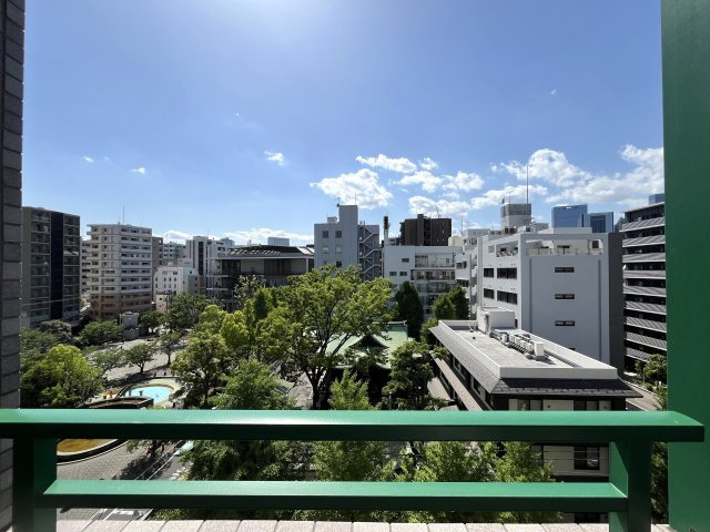 前面に公園を望み、都心にいながら抜け感と季節の変化を感じられる眺望です。視線の抜けを感じやすく、室内にも開放感をもたらす住戸位置となっています。
