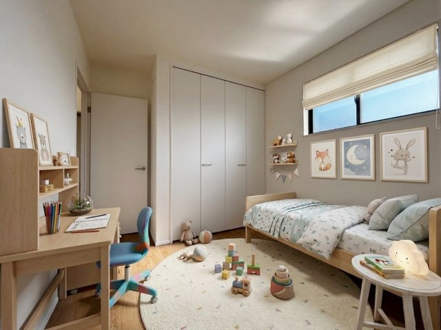子ども部屋に好適なお部屋。内装が明るい色なのでお好みのお部屋にできます。※画像はイメージです。