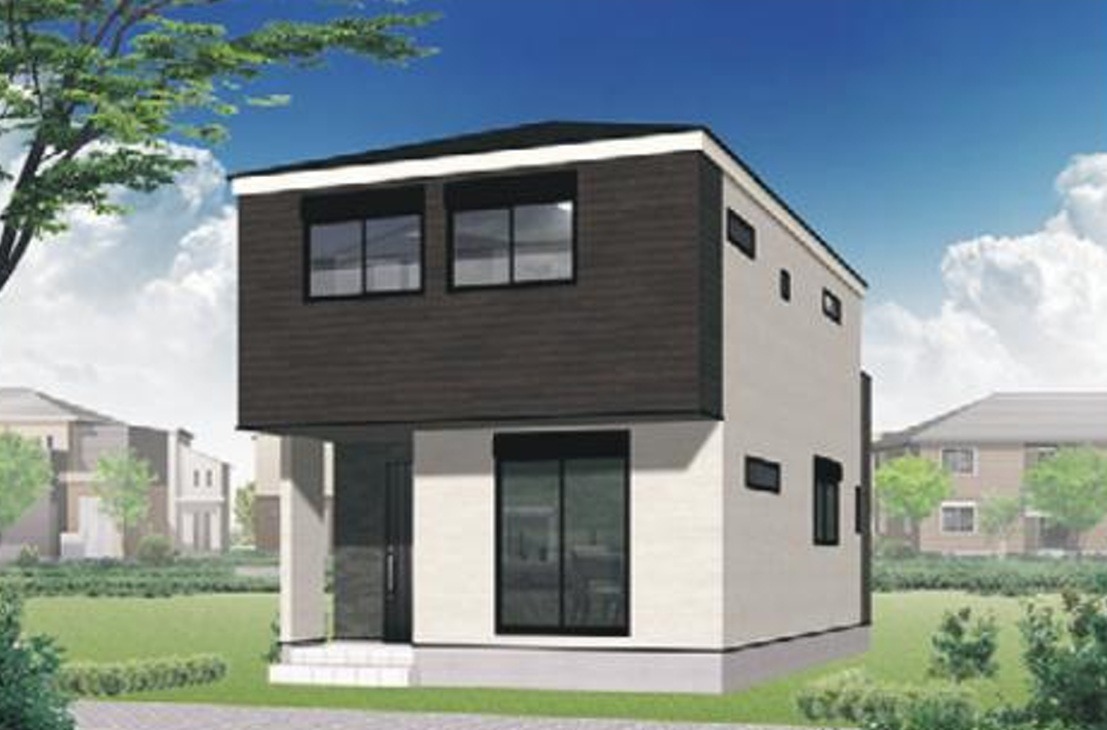本パースは、イメージ図につき、風景、建物、植栽などについては施工後の現物との差異が生じます。　つきまして本パースによって生じたいかなる損害については一切責任を負いません。