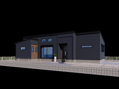 【除ヶ町　1区画　建物外観イメージパース】