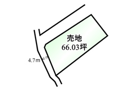 富士吉田市上暮地　売地の間取り