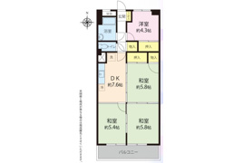 府中市寿町の中古マンションの間取り