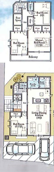 【さいたま市南区大谷口 新築一戸建て 全3棟の間取り】