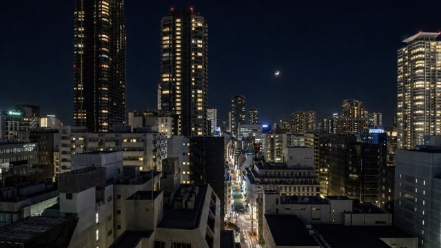 【物件からの眺望】15階からの眺望！きらびやかな夜景を毎日お楽しみいただけます☆