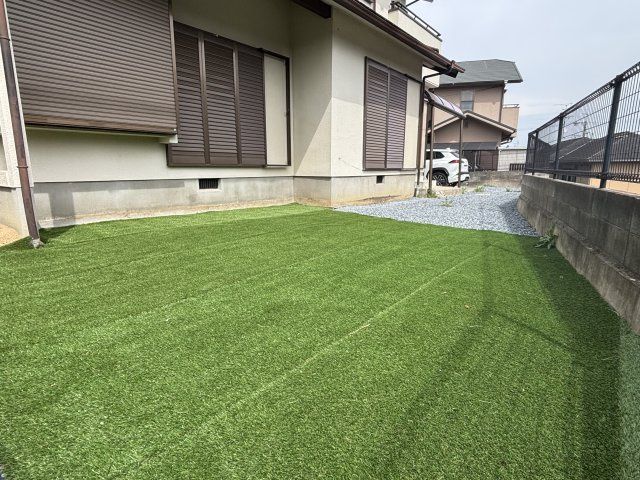 BBQやお子様の遊び場に最適な広々お庭