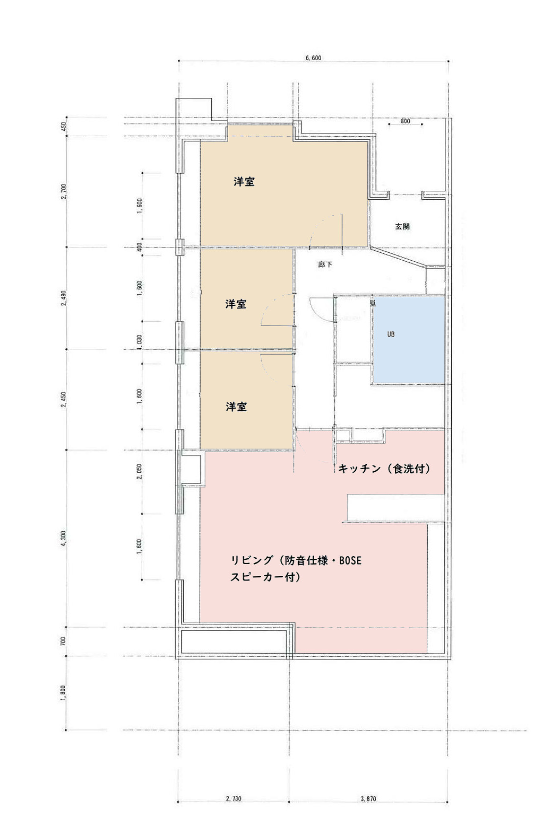 3LDKは、リビングダイニングキッチンと3つの居室がある間取り。ファミリー層に非常に人気の高い間取りで、広々としたリビングで家族団らんを楽しみ、個室でプライベートな時間も確保できるのが大きな魅力です。