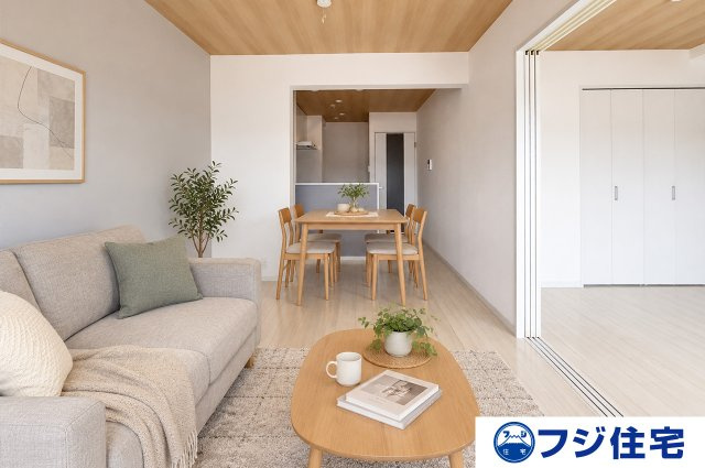 LDK：バーチャルステージング画像（AI合成）です。合成された家具等は販売価格に含まれません。