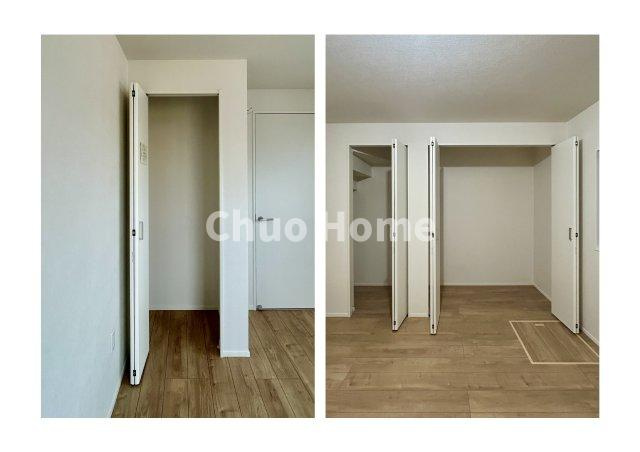 居室にはクローゼットを完備し、自由度の高い家具の配置が叶うシンプルな空間です。お子様の成長と必要になる子供部屋を与えるにはぴったりの間取りですね。