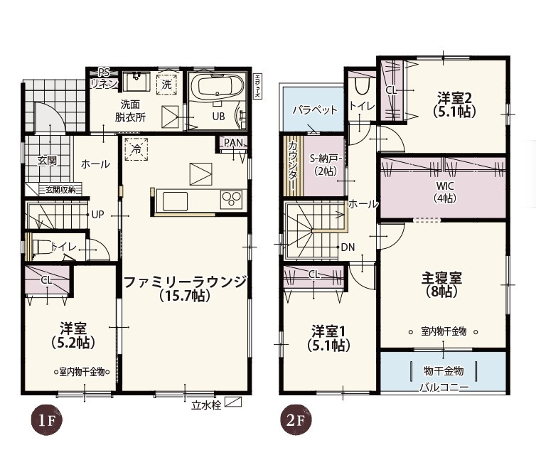 【横尾材木店/建物プラン例】参考価格：2220万円　建物面積：105.99？　立地条件等により別途工事費用が発生する場合があります。　ご要望に応じたプランの作成も可能ですのでお気軽にご相談ください♪
