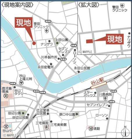 現地案内図です。