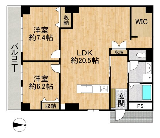 与力町スカイハイツの間取り