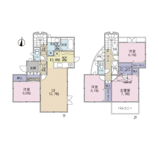 【町田市野津田町　戸建の間取り】