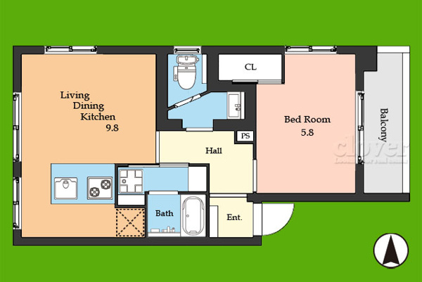 大久保ローヤルコーポの間取り