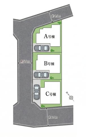 第一種低層住居専用地域ならではの落ち着いたエリア　※図面を基に作成しています。現況と異なる場合は現況を優先いたします。