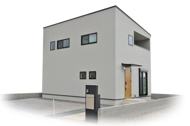 街に溶け込むシンプルモダンな外観。洗練された美しさが光る、キューブ型のお家。【プラン例】建物価格1780万円、建物面積93.59？