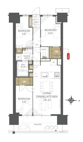 ◆床暖房完備◆対面式キッチン◆全居室収納・採光有り