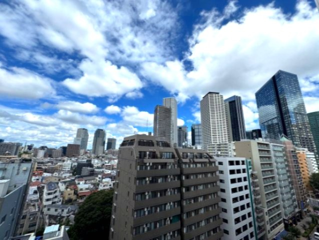 西新宿のビル群と開放的な眺望　西日の影響も最大限抑えられる部屋位置です。
