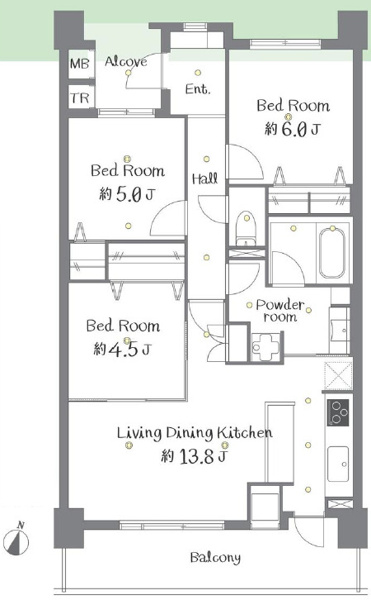 【D‘レスティア金沢八景アクオの間取り】