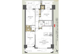 アールフォーレ戸畑駅東 仲介手数料無料 の間取り