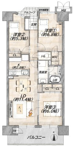 間取り：326000261486
