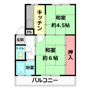 八幡ハイツ　B棟の間取り