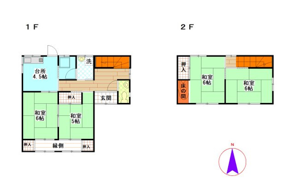 【高山市石浦町の中古戸建ての間取り】