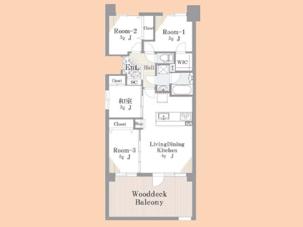 グランシティレイディアント横濱三ツ境の間取り