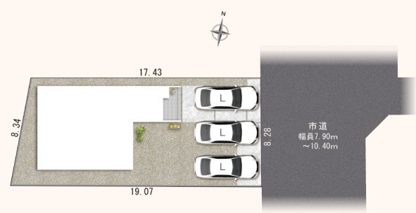 駐車3台可能♪