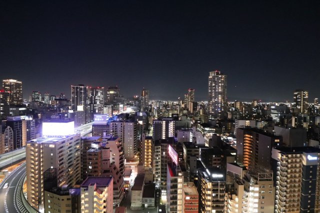 【物件からの眺望】きらびやかな大阪都心部の夜景を毎日お楽しみいただけます！