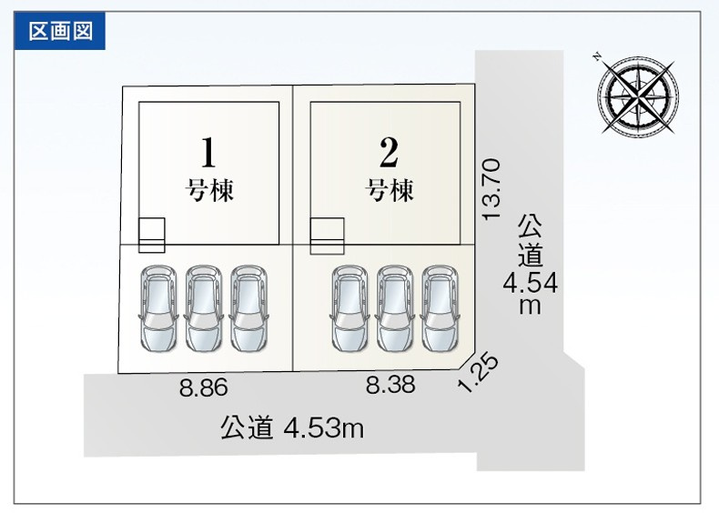 1号棟の区画図です
