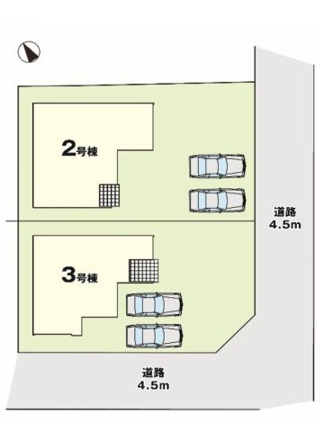 2区画です。当物件は3号棟のご案内です。　小学校まで徒歩約10分　※2号棟成約しました