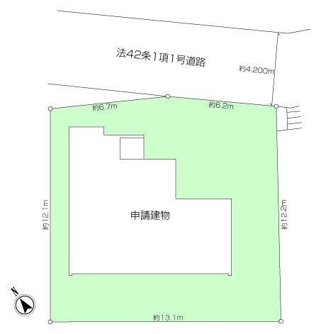 敷地面積約48坪です