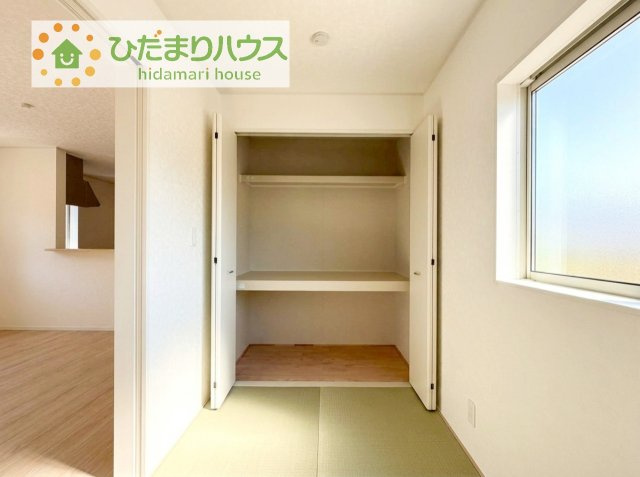 和室にも大容量のクローゼット完備！　お布団やお子様のおもちゃなどがスッキリ収納できますね(^^♪