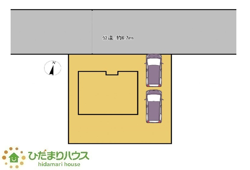 前面道路が広く、車の出し入れしやすい。