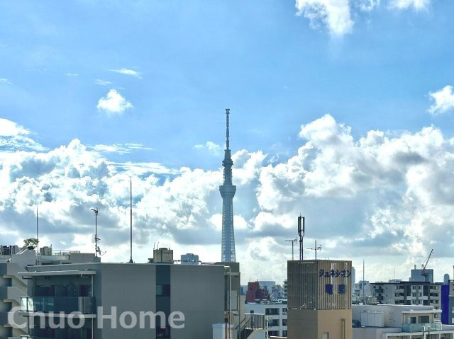 スカイツリーが望めます